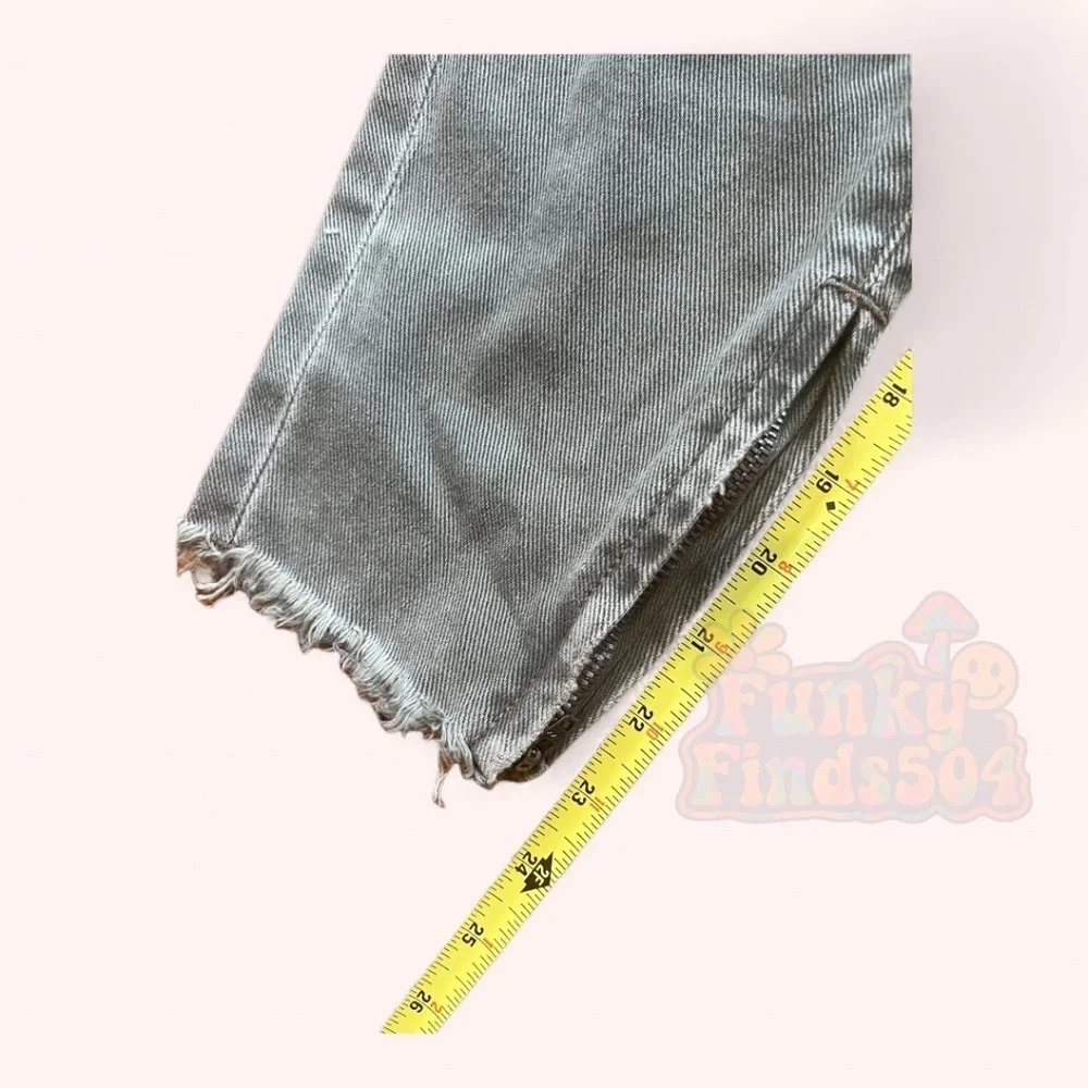 One Teaspoon Freebirds Jeans Military Super Khaki Distressed High Waist Size 26